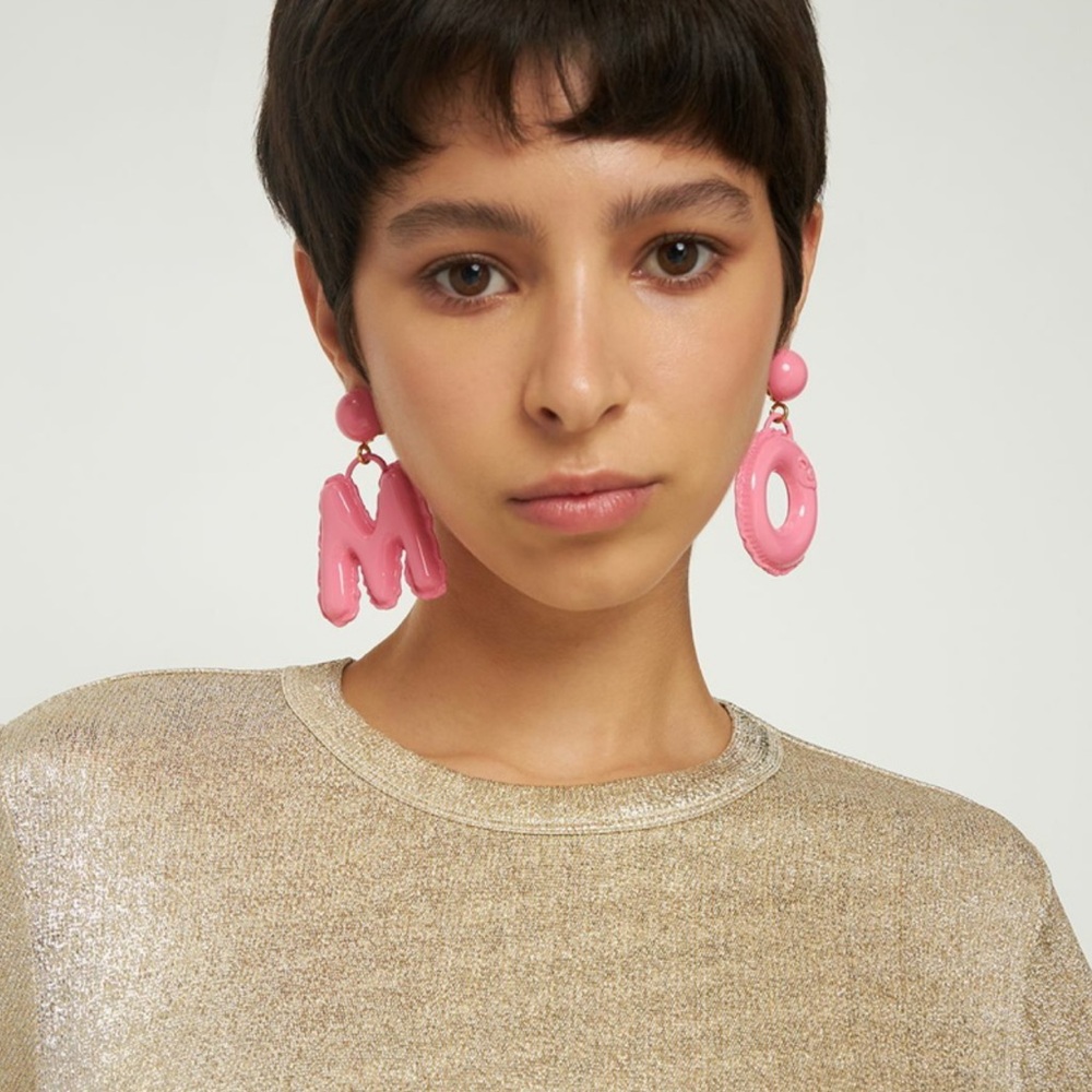FINAL PRICE. Moschino BLUE Inflatable Clip On Statement Earrings